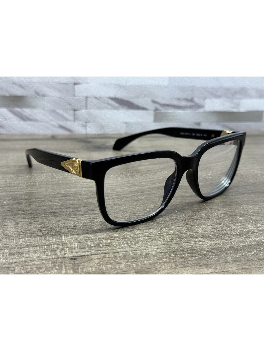 Versace Designer Eyeglasses 3377-U GB1 Black Square Full Rim Frames 55[]18-140